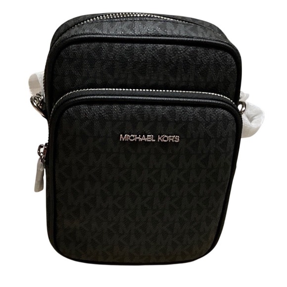 Michael Kors Handbags - Michael Kors Jet Set Signature Logo Crossbody Bag Black